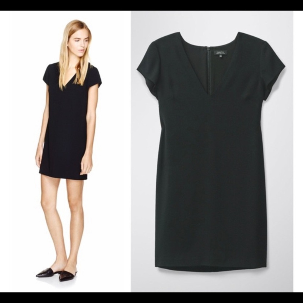 Babaton black classic dress V neck size 4